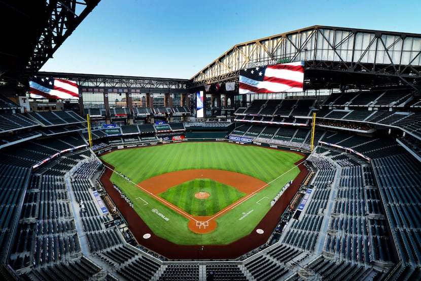 The retractable roof of Globe Life Field was open for the first time during a regular season...