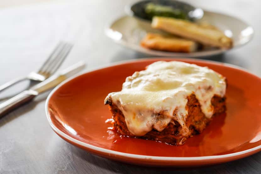 Northern style lasagna, which is available for takeout on the Easter menu, photographed at...