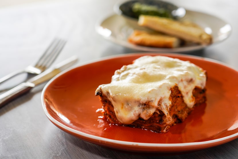 Northern style lasagna, which is available for takeout on the Easter menu, photographed at...