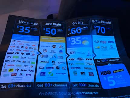 AT&T unveiled the DirecTV Now product on Monday -- and also its prices.