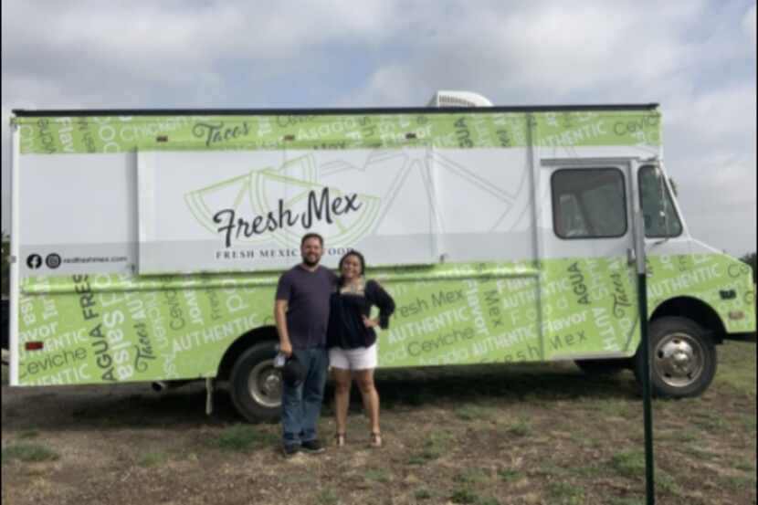 Mark and Jessica Thibodeaux launched their Fresh Mex food truck last month.
