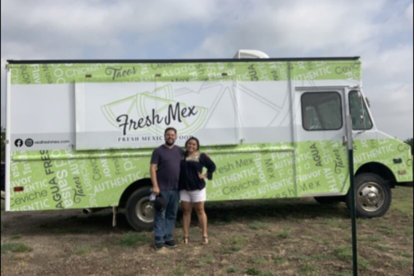 Mark and Jessica Thibodeaux launched their Fresh Mex food truck last month.