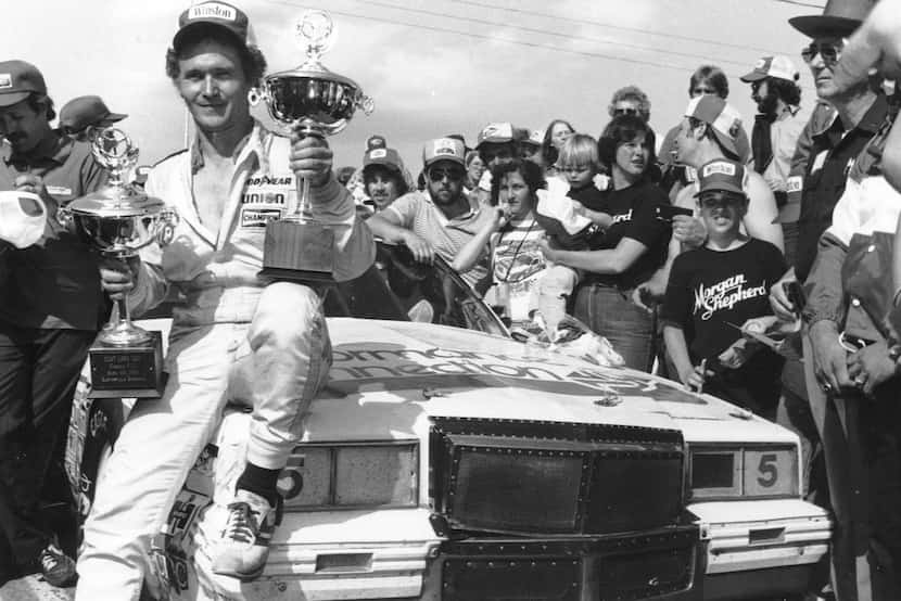 MARTINSVILLE, VA - APRIL 26, 1981: Morgan Shepherd in victory lane following the Virginia...