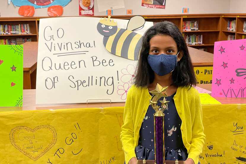 Keller fifth-grader Vivinsha Veduru is headed to the Scripps Howard National Spelling Bee.