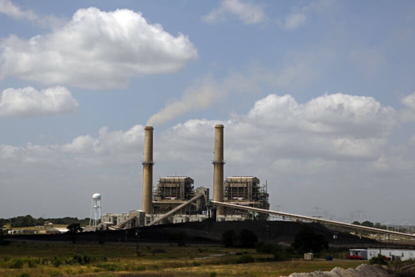 Smoke rises from the Big Brown coal-fired power  plant in Fairfield, Texas.