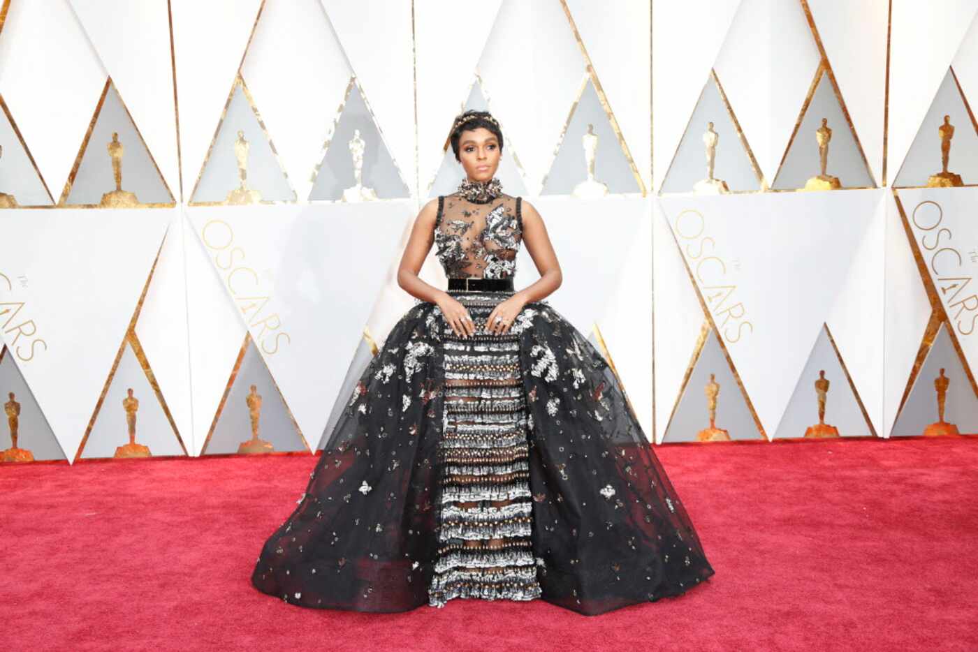 Janelle Monae arrives at the 89th Academy Awards on Sunday, Feb. 26, 2017, at the Dolby...