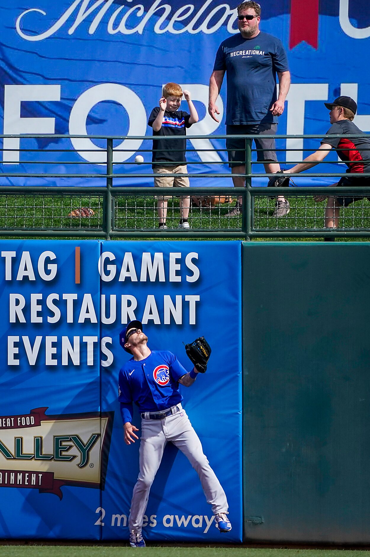 A grand slam home run off the bat of Texas Rangers second baseman Rougned Odor lands with...