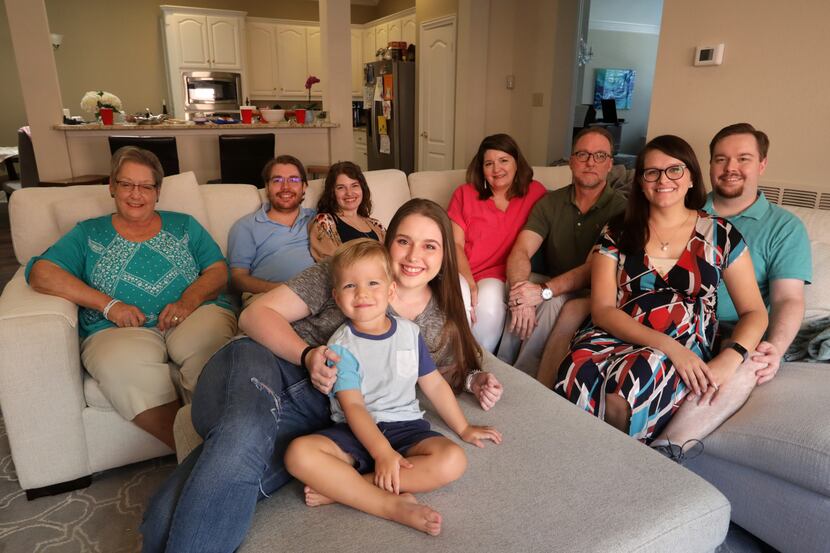 To Trenton Cary (back row, second from left, at his parents' Plano home), the decision by...