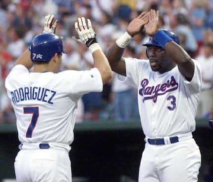 Mark McLemore, right, was a key part of the Rangers' success in the 1990s.