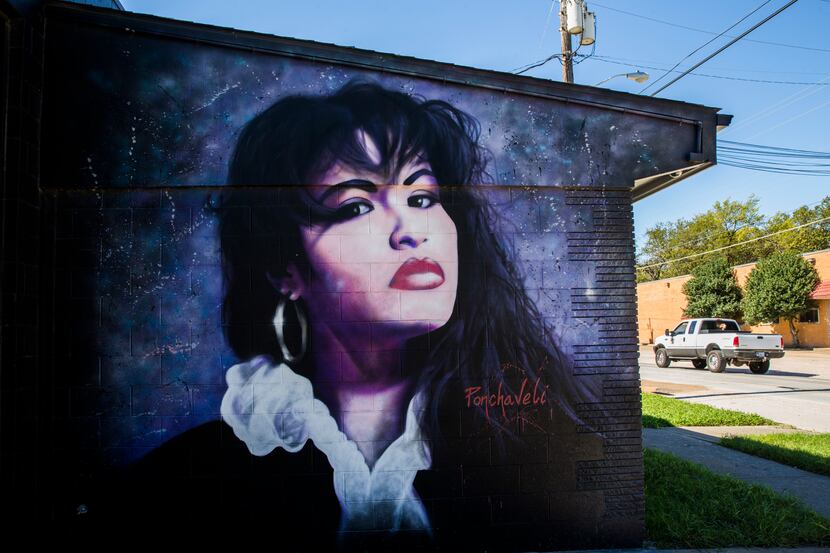 A mural of singer Selena is displayed at 914 W Commerce Street on Thursday, October 11,...