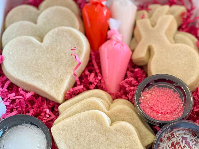 J. Rae's Dallas offers Valentine's Day-themed cookie decorating kits Feb. 1-14, 2022. //...