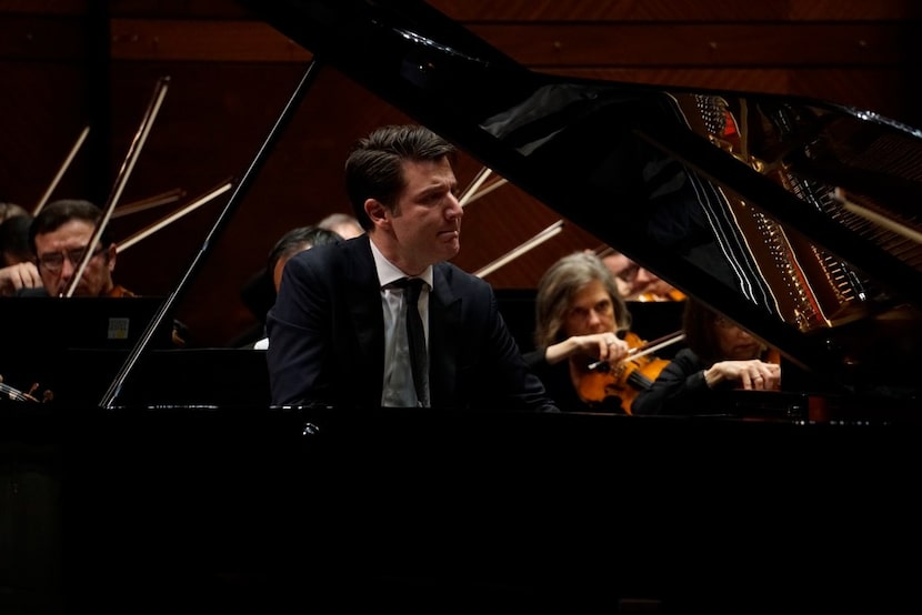 Piano soloist Alessio Bax performs with the Fort Worth Symphony Orchestra at Bass...