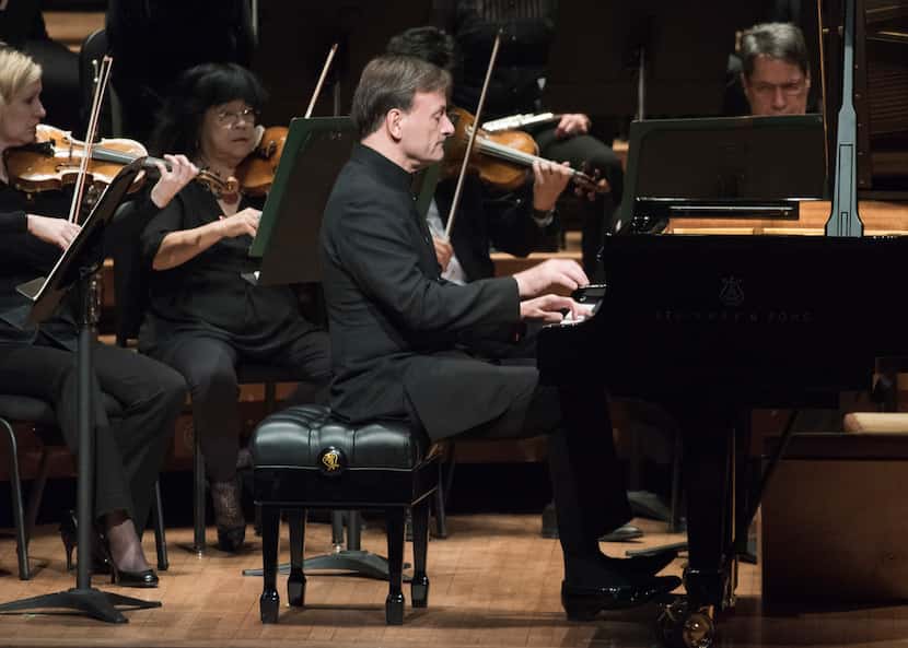 Pianist Stephen Hough performs with the Dallas Symphony Orchestra on Thursday, Nov. 2, 2017.  