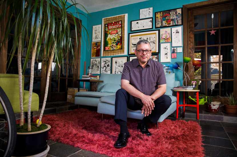 Hector Cantú, the co-creator of the comic strip Baldo, at his home in Richardson. (Ashley...