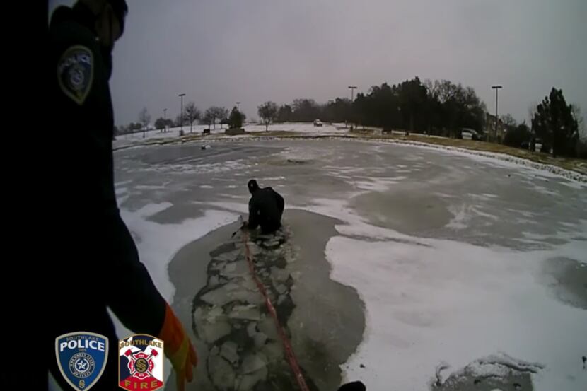 PETA has awarded Southlake DPS an award for rescuing a dog from an icy pond.