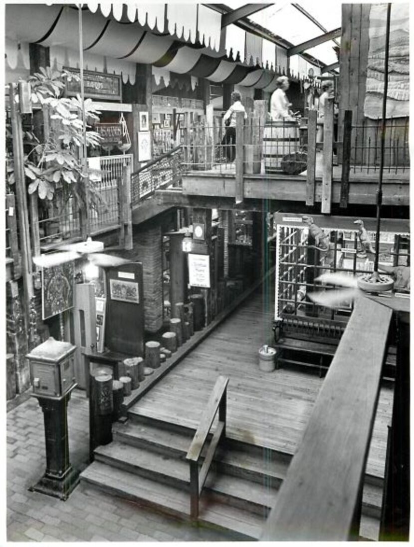 The Olla Podrida, a 1972 mall for locally made arts and crafts, set a timber-framed arcade...