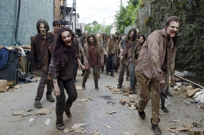 Walkers in AMC's hit zombie show The Walking Dead. 