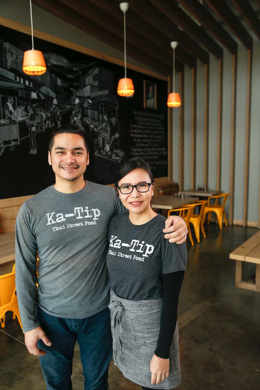 Ka-Tip Thai Street Food Owners George Kaiho, left, and his wife, the chef Yuyee Sakpanichkul...