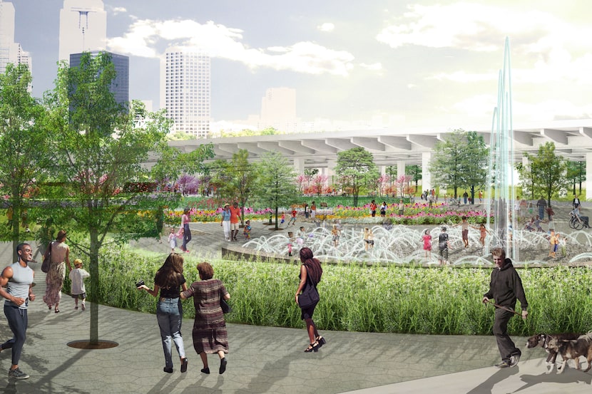 Una imagen digitalizada representativa de cómo se vería el Carpenter Park de Dallas, a...