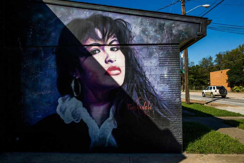A mural of singer Selena is displayed at 914 W. Commerce St. in Dallas.