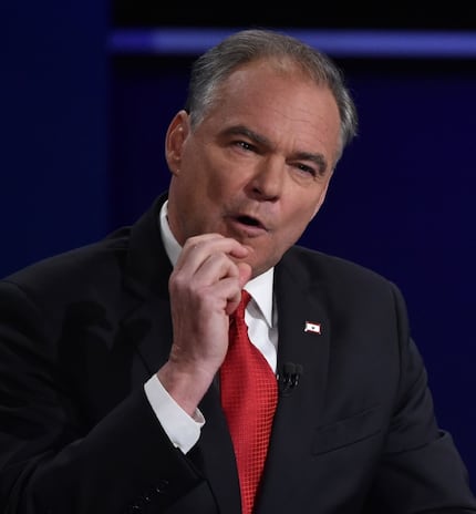 Tim Kaine tried to put Mike Pence on the defensive over immigration, Russia and other issues.