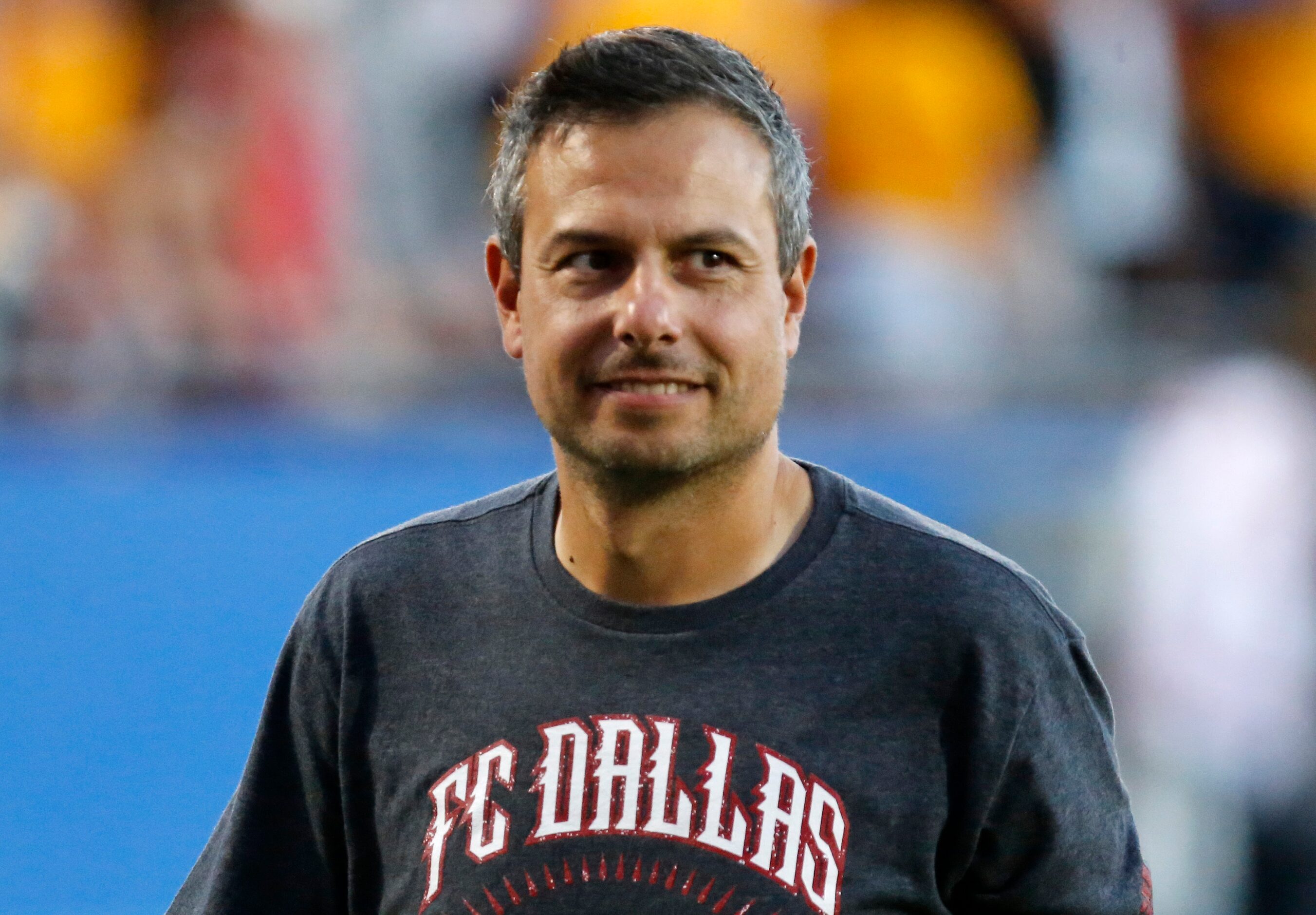 FC Dallas head coach Nico Estevez walks off of the pitch after the match as FC Dallas hosted...