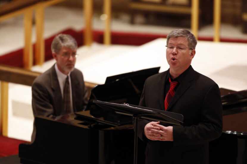 Baritone Jason Awbrey, accompanied by pianist Brian Bentley, lived up to his reputation as...