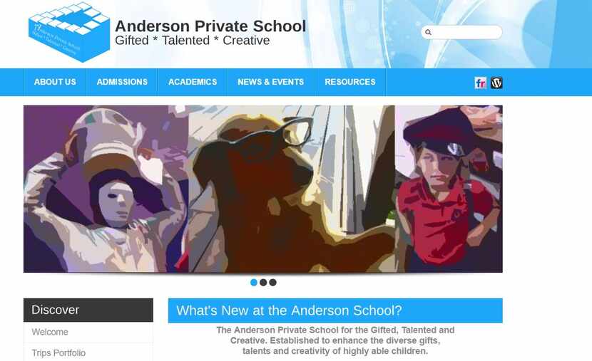 A screen grab from the website for Anderson Private School. A Dallas civil jury found a...