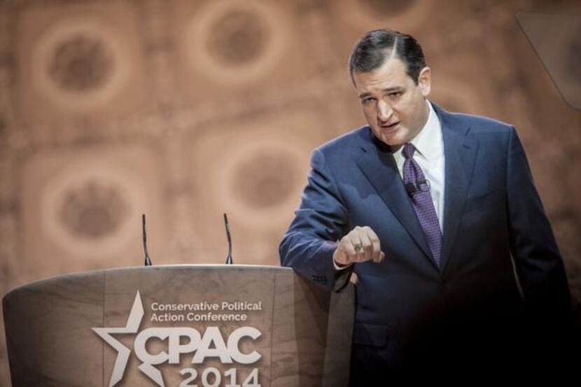 
Texas Sen. Ted Cruz, speaking at the Conservative Political Action Conference in Maryland,...