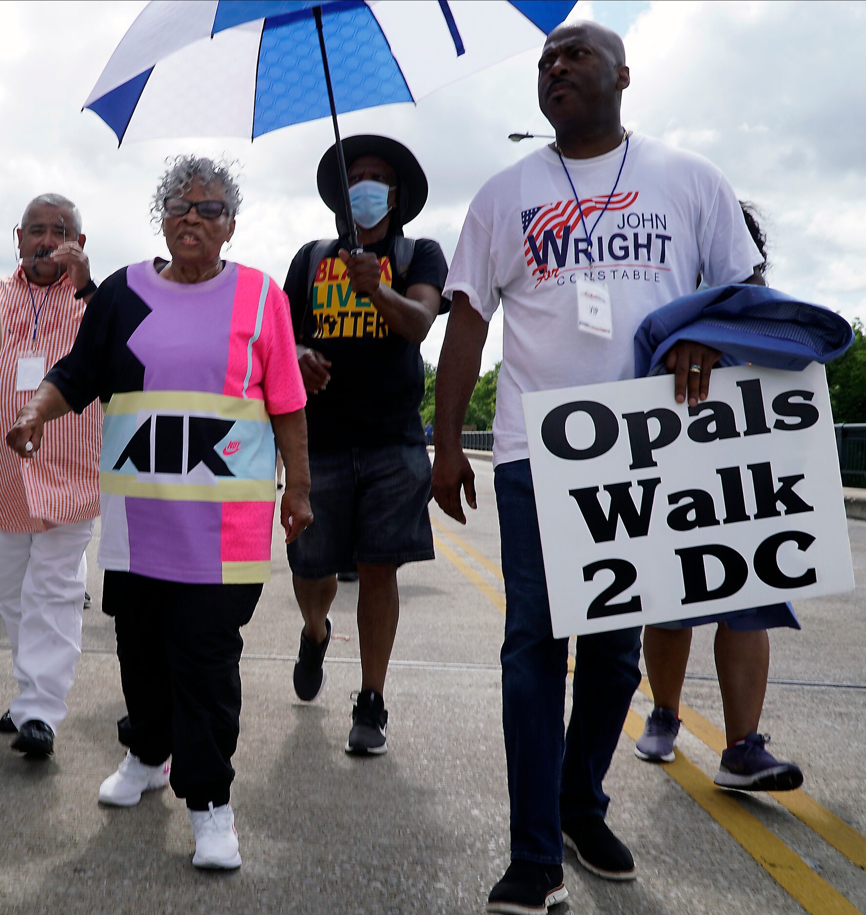 Ninety-three year old  activist Opal Lee marched 2.5 miles as part of her campaign to make...