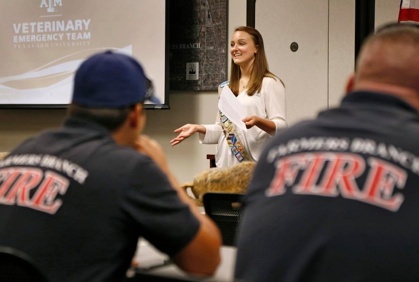 Dixen Bray introduces  a training class to help firefighters learn more about how to save...