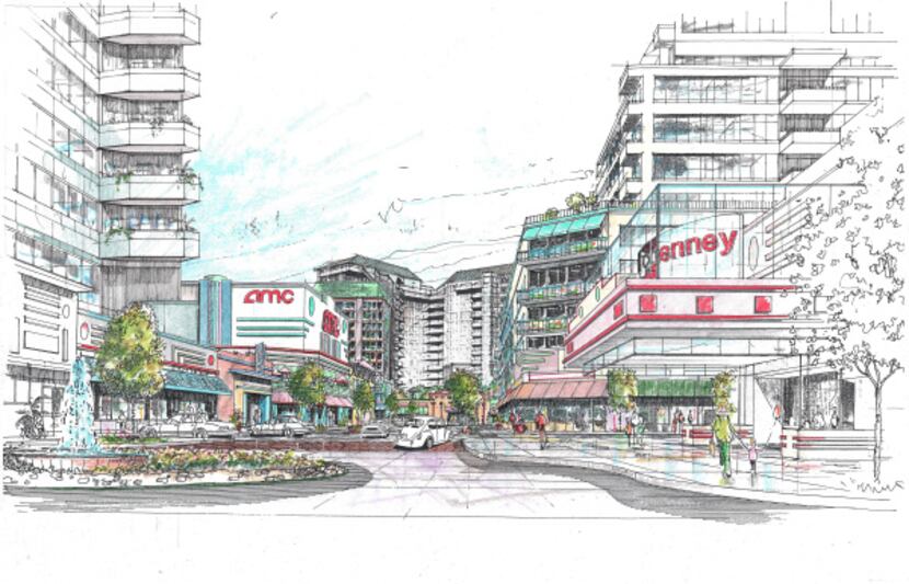 An artist's rendering offers developers' vision of what Dallas Midtown could become.
