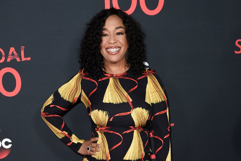 Shonda Rhimes attends the "Scandal" 100th Episode Celebration at Fig & Olive in West...