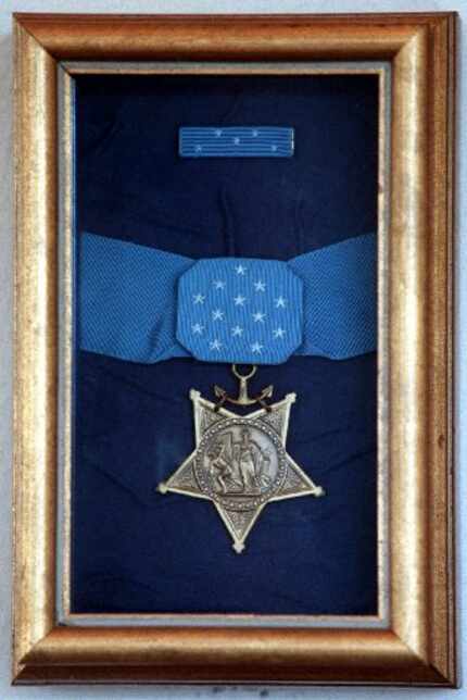 The Medal of Honor awarded to Jack Lummus, a former Ennis High. Baylor University and New...