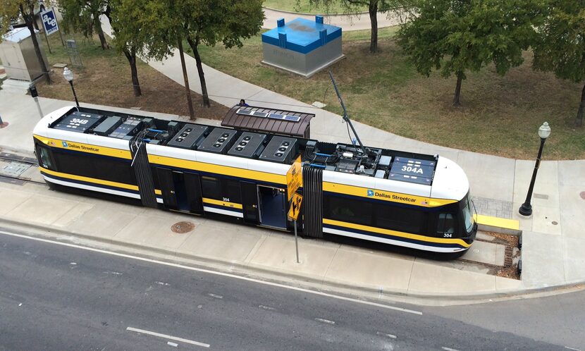 A streetcar named busted. Repairs were under way late Thursday morning. 