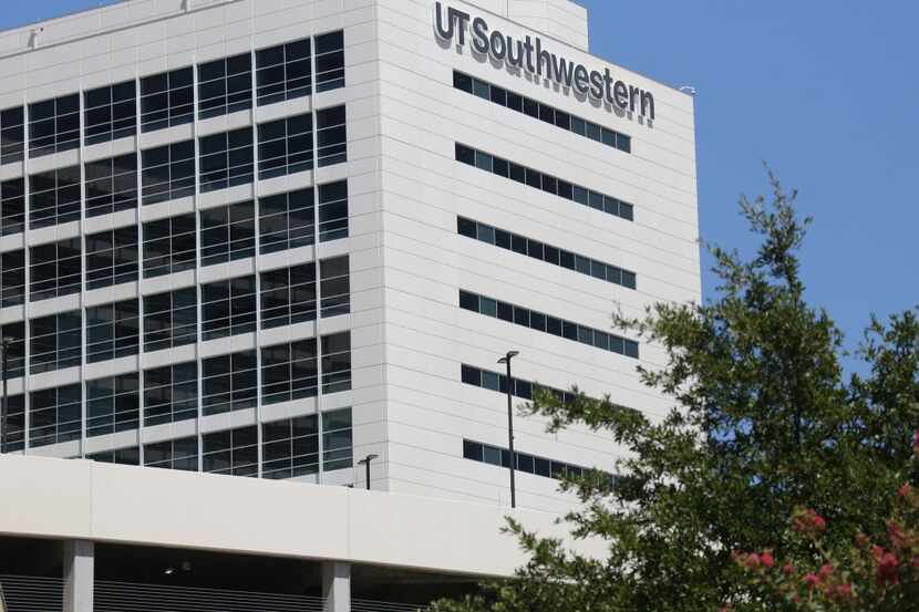 UT Southwestern University Hospital at 5323 Harry Hines Boulevard in Dallas, photographed on...