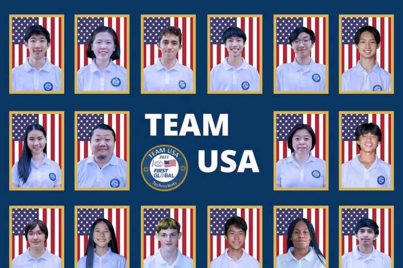 Members of the award-winning Team USA that competed in the 2021 FIRST Global Challenges...