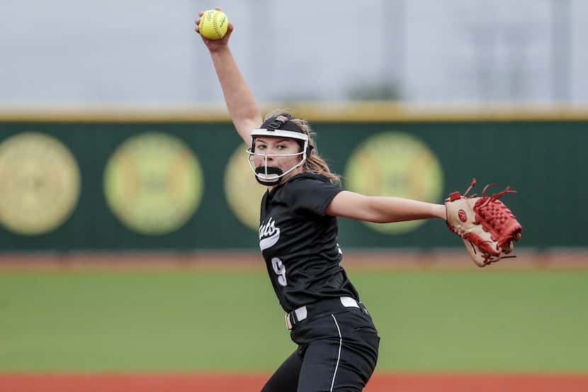 Denton Guyer starting pitcher Ranci Willis throws during the first inning of a one-game...