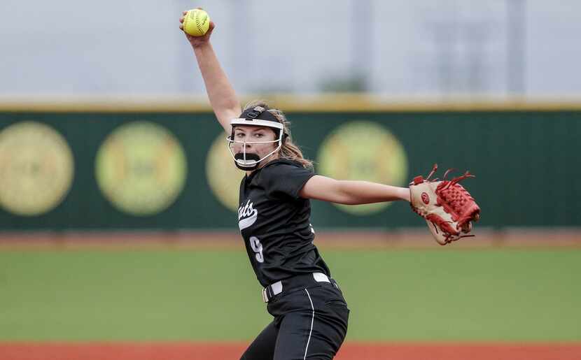 Denton Guyer starting pitcher Ranci Willis throws during the first inning of a one-game...