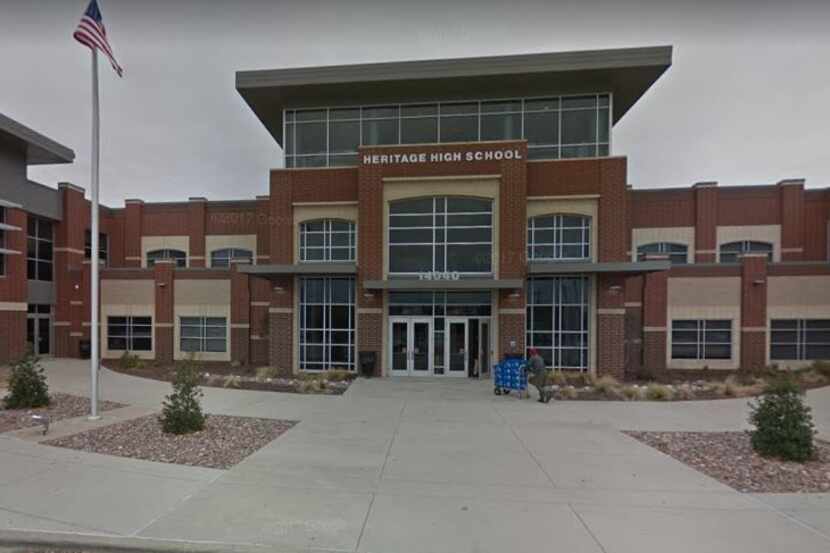Extra security is stationed at Heritage High School on Thursday after rumors online about a...