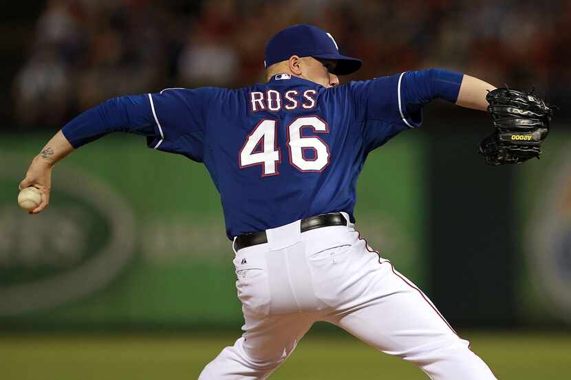 Rangers reliever Robbie Ross is the first pitcher in major league history to pick up four...