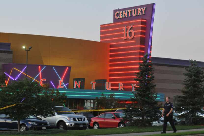 The Century 16 movie theatre is seen where a gunmen attacked movie goers during an early...