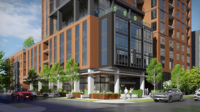 Apartment builder Toll Brothers is planning a 25-story residential tower on Cedar Springs...