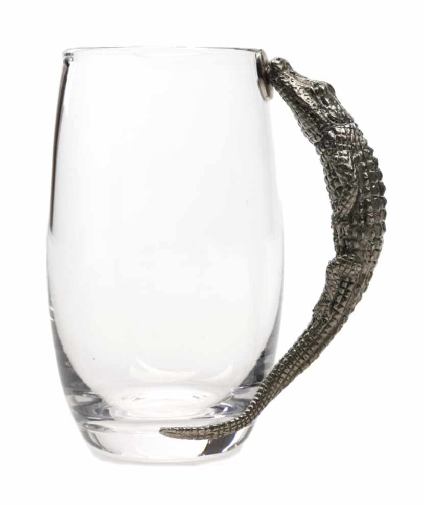 Alligator influence: Inspired by American alligators basking in the sun, the cast pewter...
