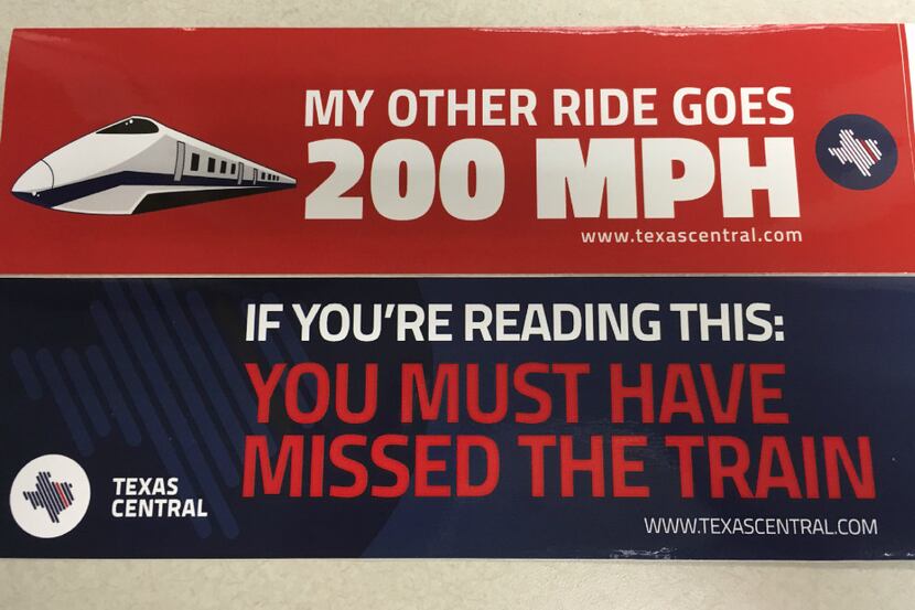 Backers of a bullet train between Dallas and Houston have used various marketing slogans to...