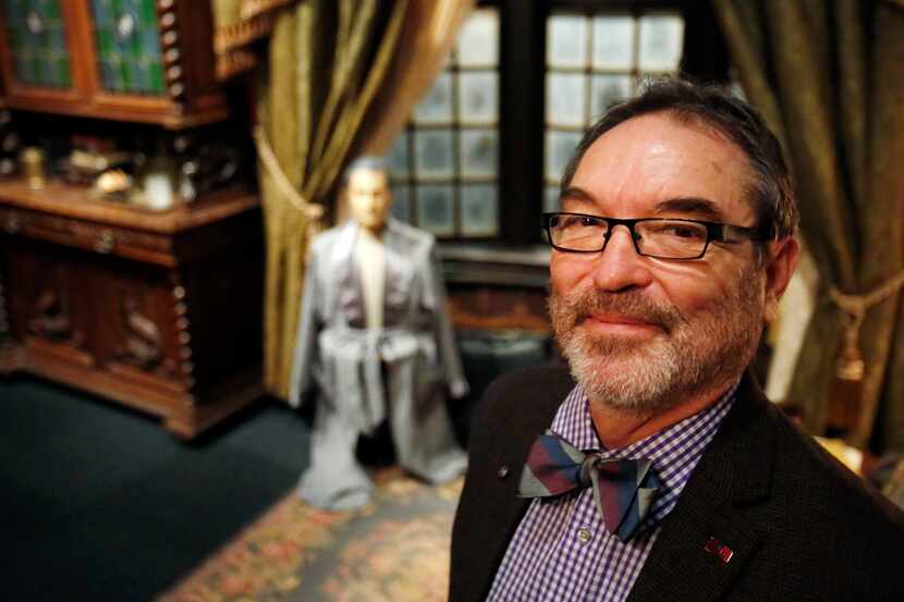 Don Hobbs poses for a portrait in the Sherlock Holmes exhibit at the Perot Museum of Nature...