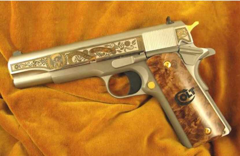 The Mexican government says certain guns like this pistol are designed for the Mexico market.