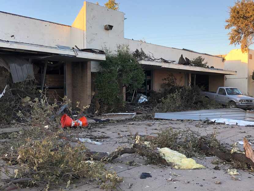 October's storm severely damaged the Walnut Plaza West center at the southeast corner of...