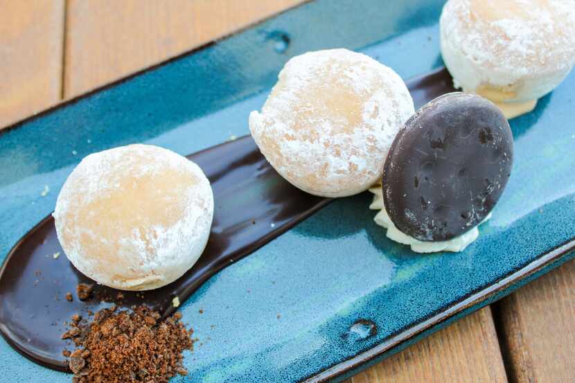 Mint Caffe Mochi is made with Thin Mints at Black Ship Little Katana at the Omni Dallas. 