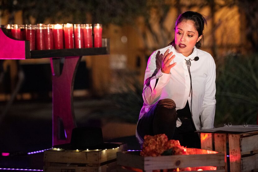 Elena Hurst during a scene from the world premiere production of "A Grave Is Given Supper."